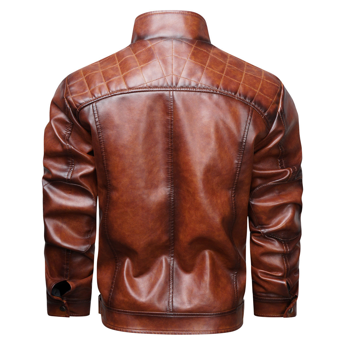 The Leather Artisans Men's Retro Faux Leather Cafe Racer Jacket - Stylish & Trendy