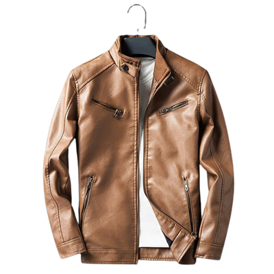 Mens Marley Genuine Lambskin Leather Bomber Jacket