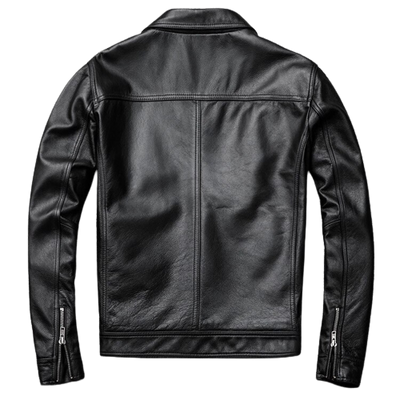Mens Atlas Front Pocket Genuine Lambskin Leather Jacket