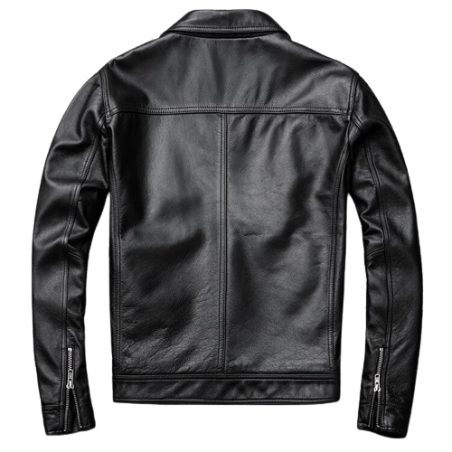 Mens Atlas Front Pocket Genuine Lambskin Leather Jacket