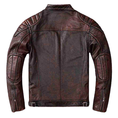 Mens Logan Shoulder Patch Work Genuine Lambskin Leather Jacket