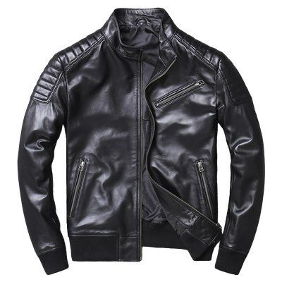 Mens Axel Genuine Lambskin Leather Bomber Jacket