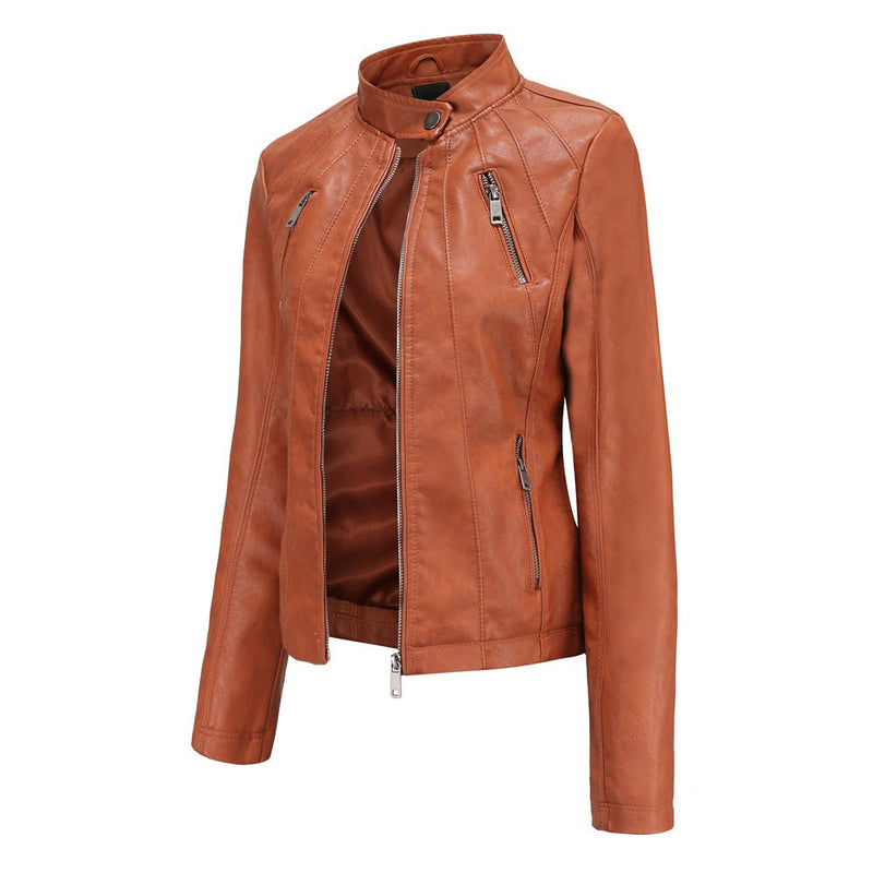 Womens Haisley Genuine Lambskin Leather Jacket