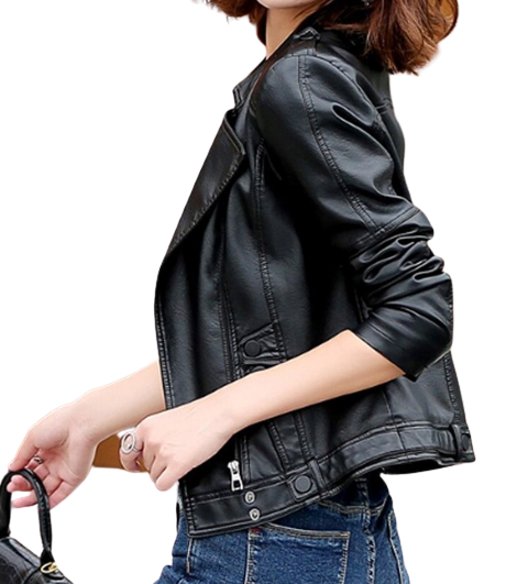 Womens Malani Genuine Lambskin Biker Leather Jacket