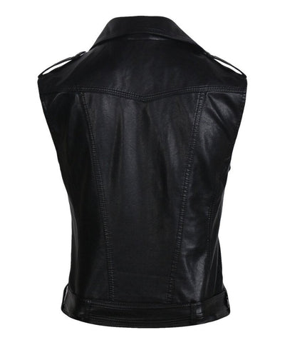 Womens Olivia Genuine Lambskin Leather Vest