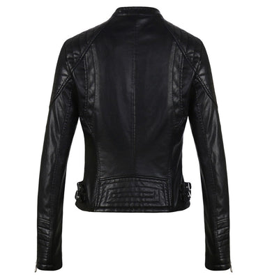 Womens Nora Genuine Lambskin Leather Jacket