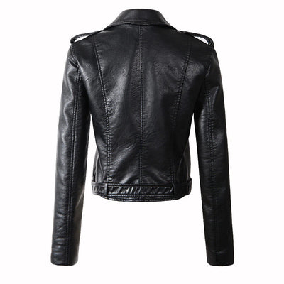 Womens Bella Genuine Lambskin Biker Leather Jacket