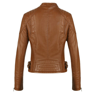 Womens Nora Genuine Lambskin Leather Jacket