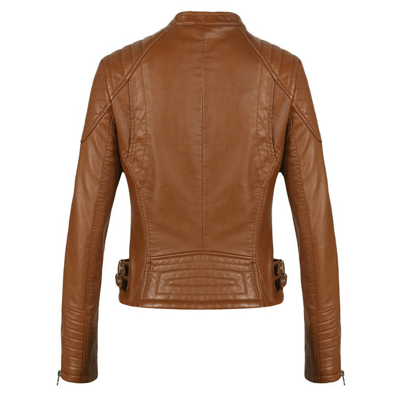 Womens Nora Genuine Lambskin Leather Jacket