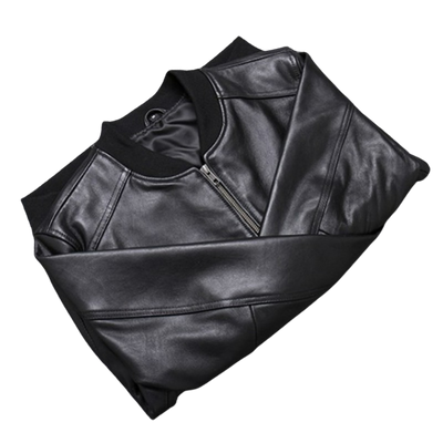 Mens Stylo Genuine Lambskin Leather Bomber Jacket