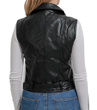 Womens Mia Genuine Lambskin Leather Vest