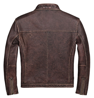 Mens Moto Fit Genuine Cowhide Leather Jacket