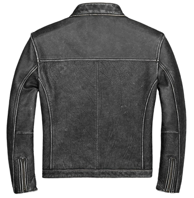 Mens Moto Fit Genuine Cowhide Leather Jacket