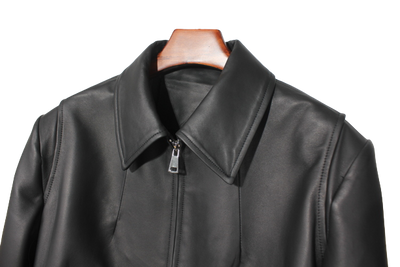 Womens Everly Genuine Lambskin Leather Bomber Jacket