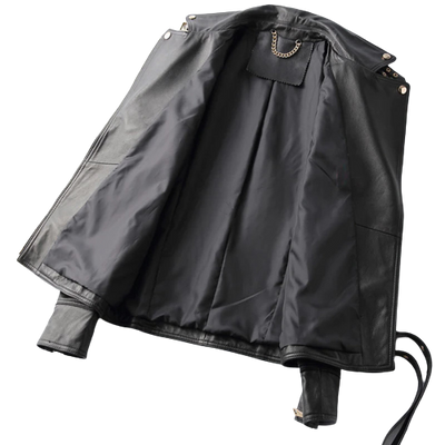 Womens Aurora Genuine Lambskin Biker Leather Jacket