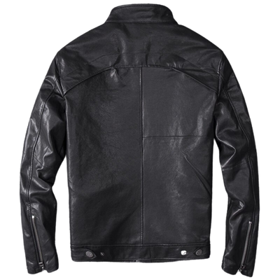 Mens Jett Genuine Lambskin Leather Bomber Jacket