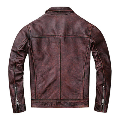 Mens Atlas Front Pocket Genuine Lambskin Leather Jacket