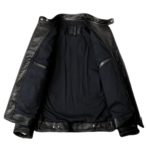 Mens River Genuine Lambskin Leather Bomber Jacket