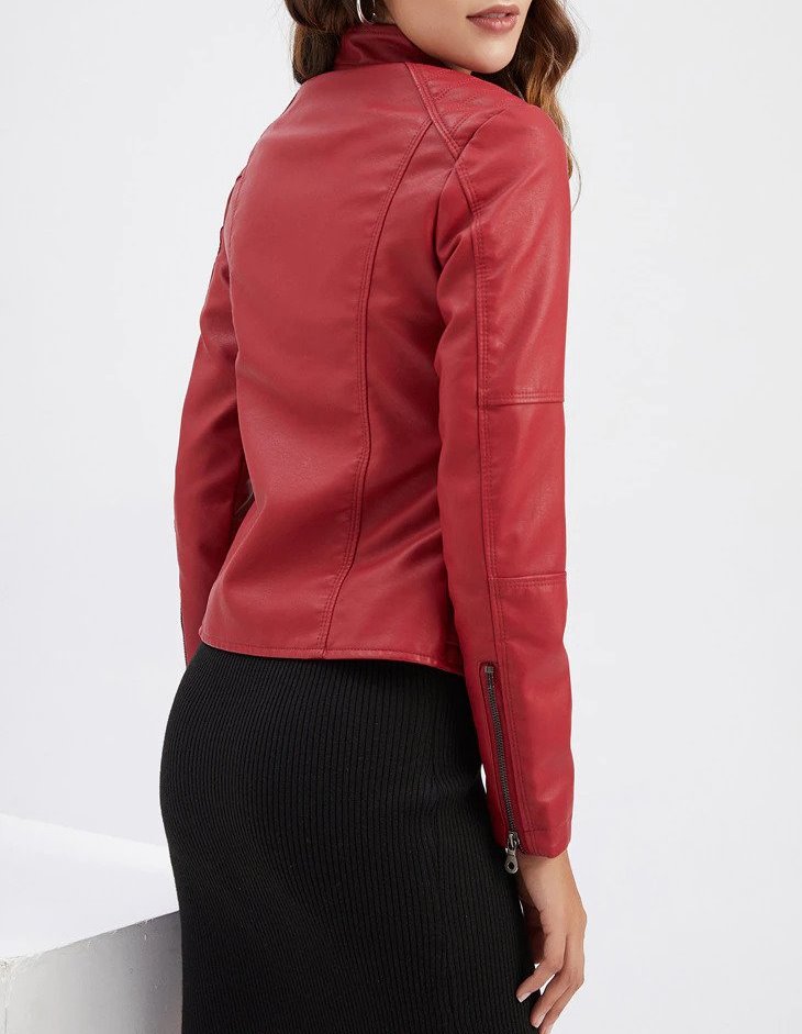 Womens Maya Genuine Lambskin Leather Jacket