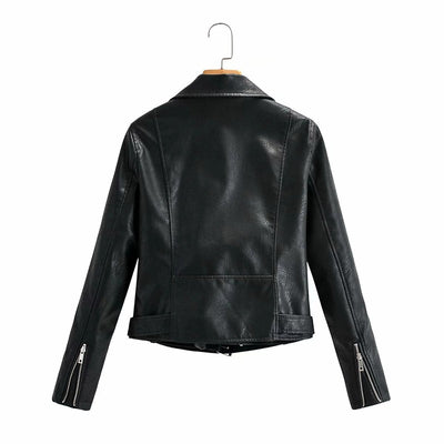 Womens Sophia Genuine Lambskin Biker Leather Jacket