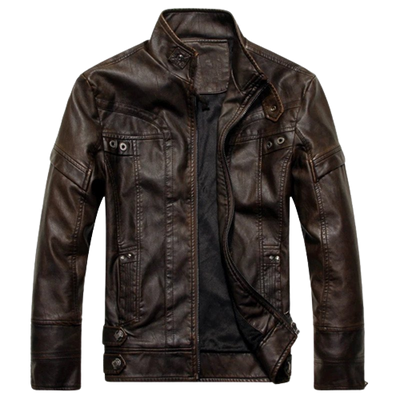 Mens Storm Genuine Lambskin Leather Bomber Jacket