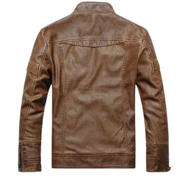 Mens Storm Genuine Lambskin Leather Bomber Jacket