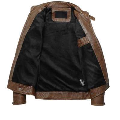 Mens Storm Genuine Lambskin Leather Bomber Jacket