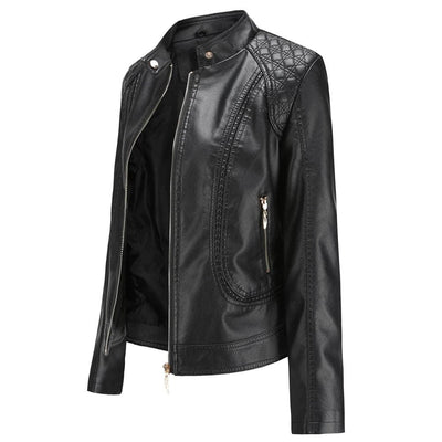 Womens Capri Genuine Lambskin Leather Jacket