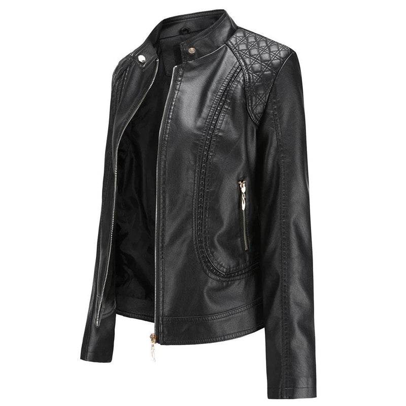 Womens Capri Genuine Lambskin Leather Jacket
