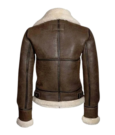Womens RAF Aviator Real Leather Lambskin Jacket