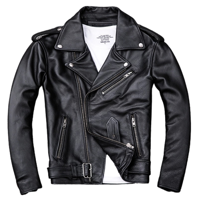 Mens Maxton Genuine Lambskin Biker Leather Jacket